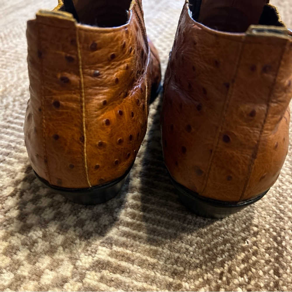 Giorgio Brutini Private Collection Brown Ostrich Loafer 12M - Picture 6 of 9